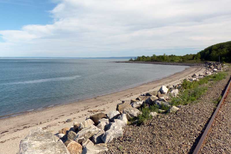Cap-aux-Oies : la plage vers le sud